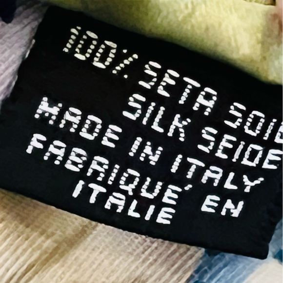 KENZO Textured 100% Silk Green Yellow Neck Tie - Picture 10 of 10